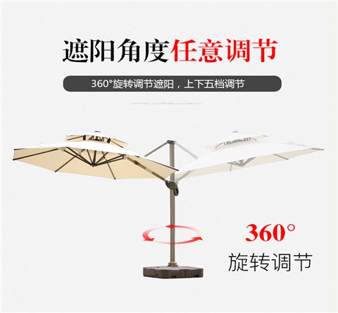 美国布Sunbrella豪华太阳伞香港欧风伞休闲遮阳伞沙滩太阳伞