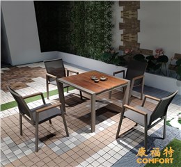 欧式简约户外实木桌椅柚木桌椅