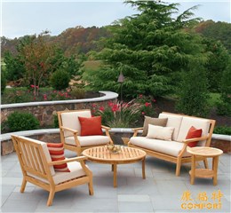 别墅花园休闲柚木沙发套装柚木沙发防雨防晒耐用