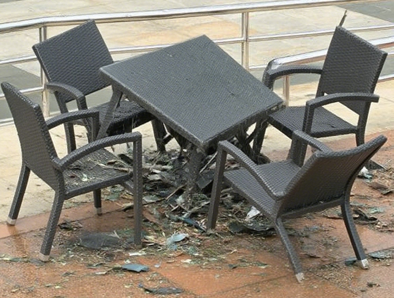 藤编户外家具